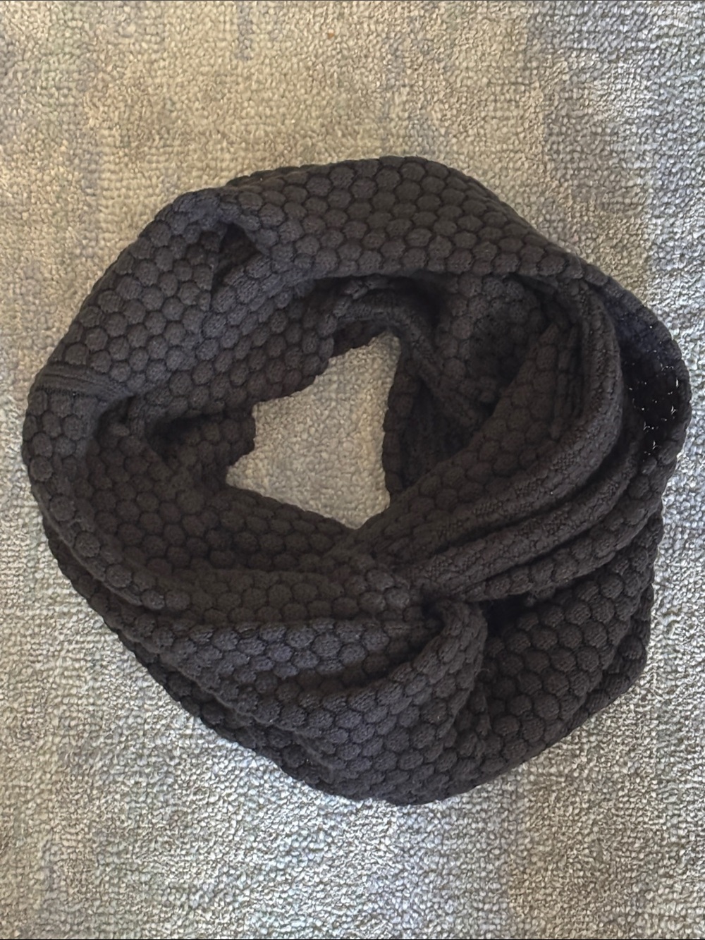 ECHO Black Textured Knit Infinity Scarf - Women Accessories